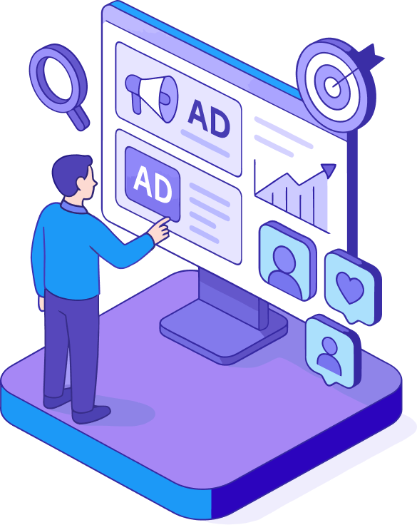 JCAI Smarter Marketing platform interface showing AI-powered database marketing, advertising technology, and analytics dashboard